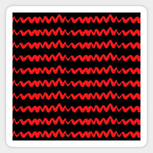 Red and Black Chevron Pattern Sticker